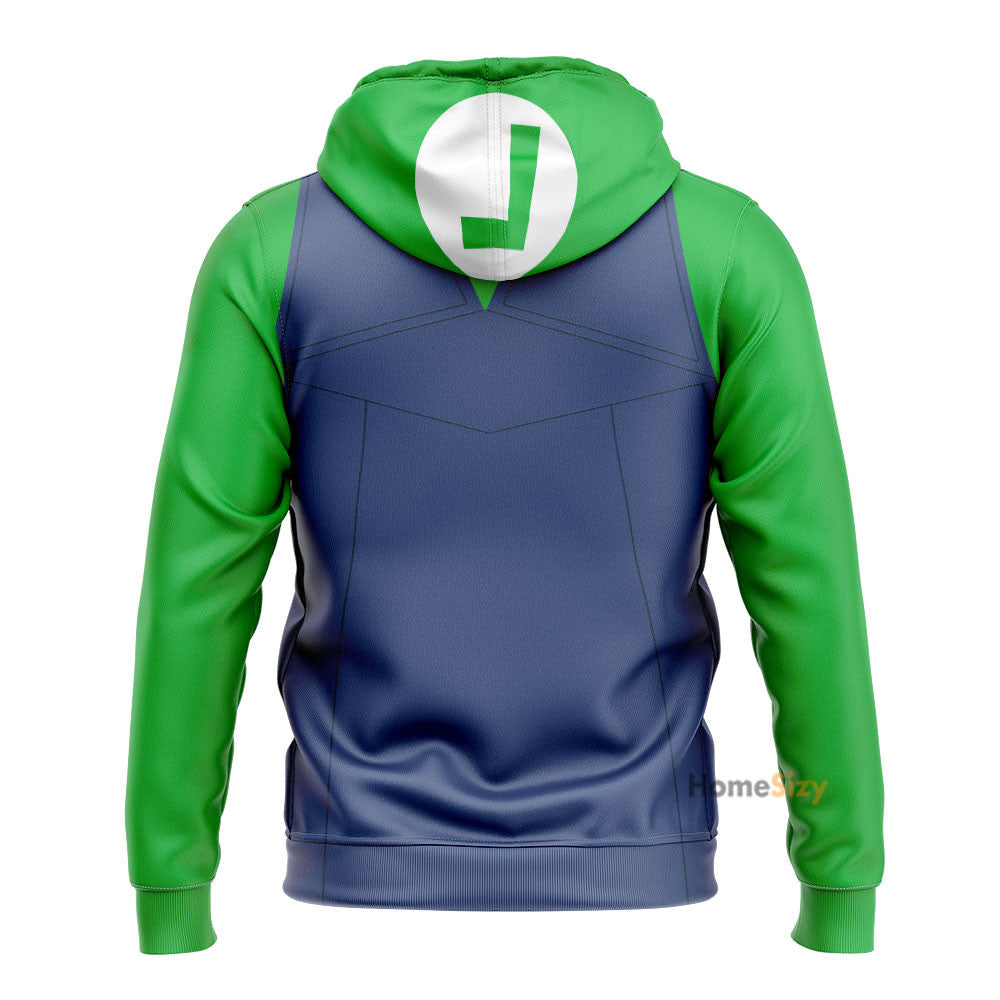 Luigi Cosplay Costume Hoodie QT208563Hf