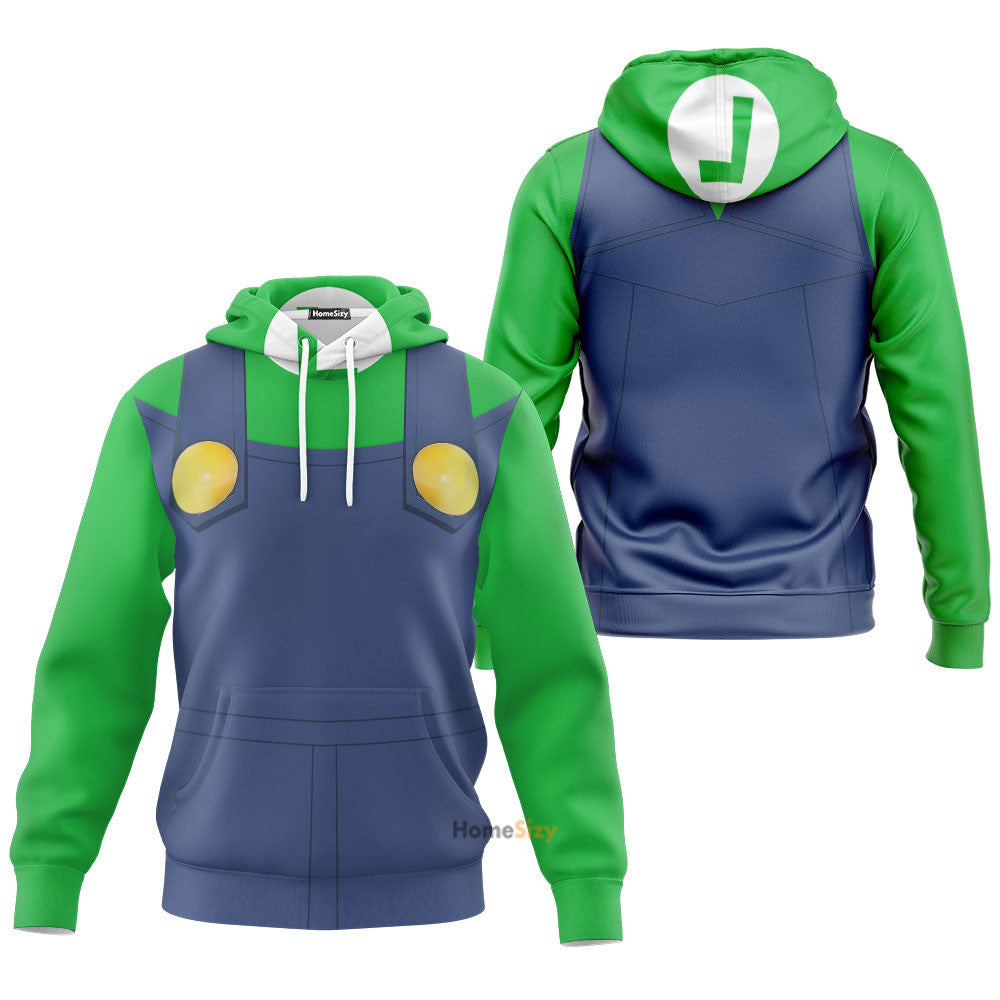 Luigi Cosplay Costume Hoodie QT208563Hf