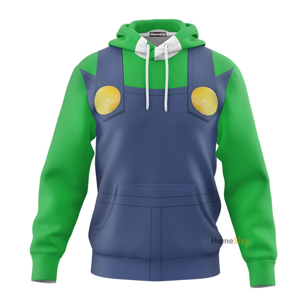 Luigi Cosplay Costume Hoodie QT208563Hf