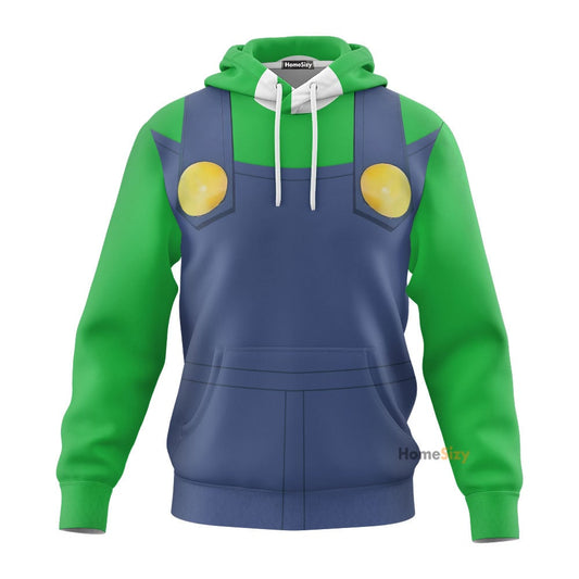 Luigi Cosplay Costume Hoodie QT208563Hf