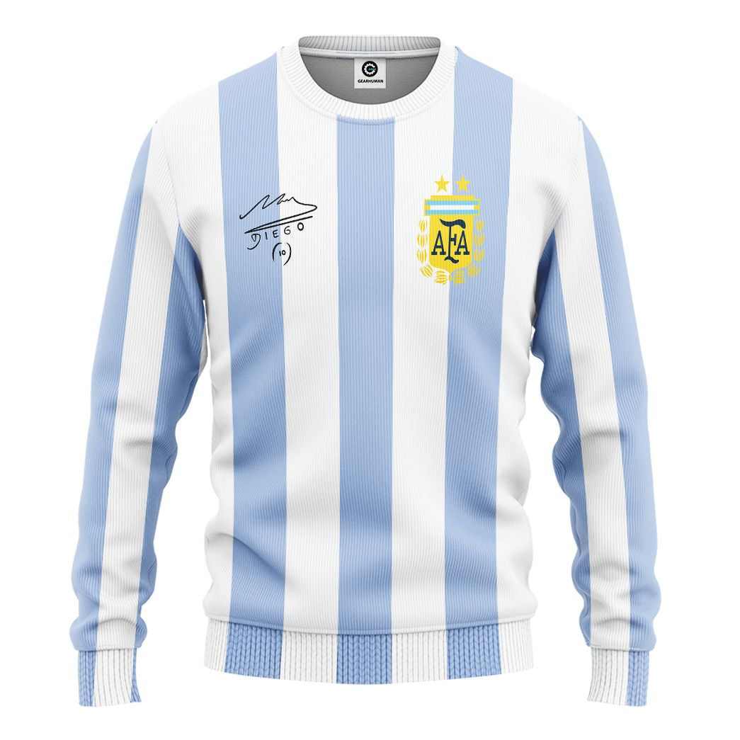 Maradona Jersey Cosplay Costume Tshirt Hoodie QT210011Tf