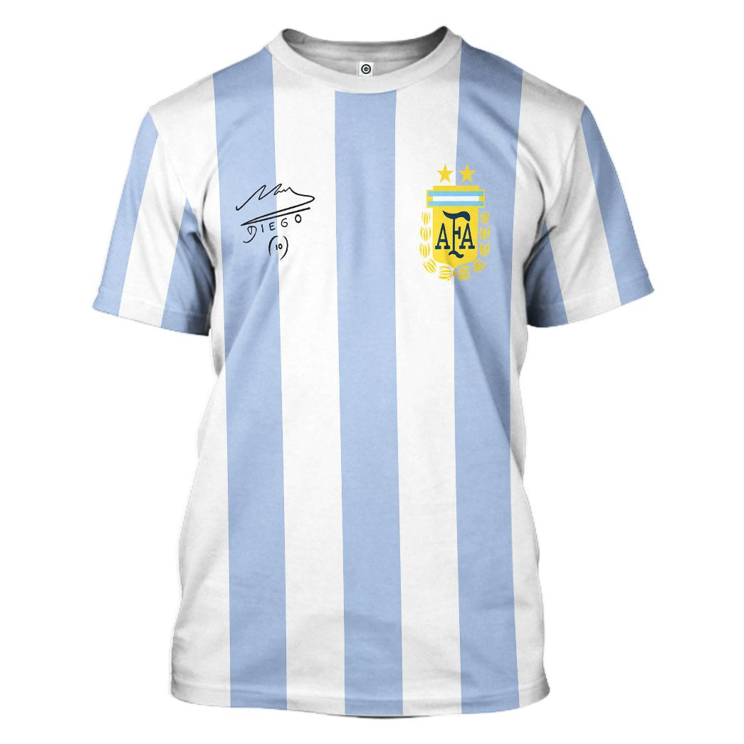 Maradona Jersey Cosplay Costume Tshirt Hoodie QT210011Tf