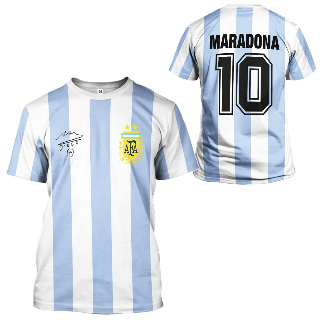 Maradona Jersey Cosplay Costume Tshirt Hoodie QT210011Tf