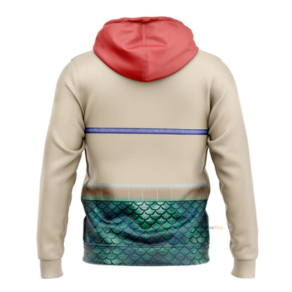Ariel Mermaid Cosplay Costume Hoodie QT208281Hg
