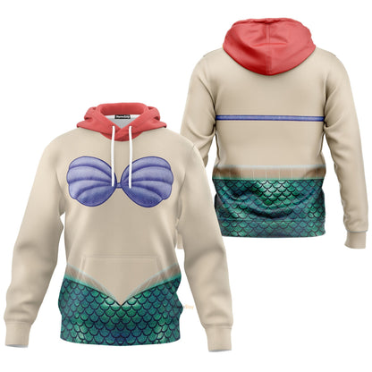 Ariel Mermaid Cosplay Costume Hoodie QT208281Hg
