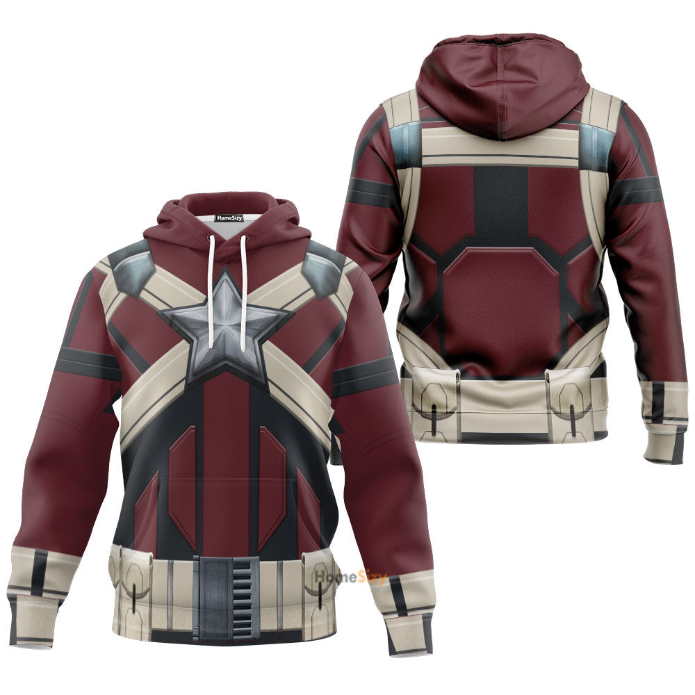 Black Widow Red Guardian Cosplay Costume Tshirt Hoodie QT209220