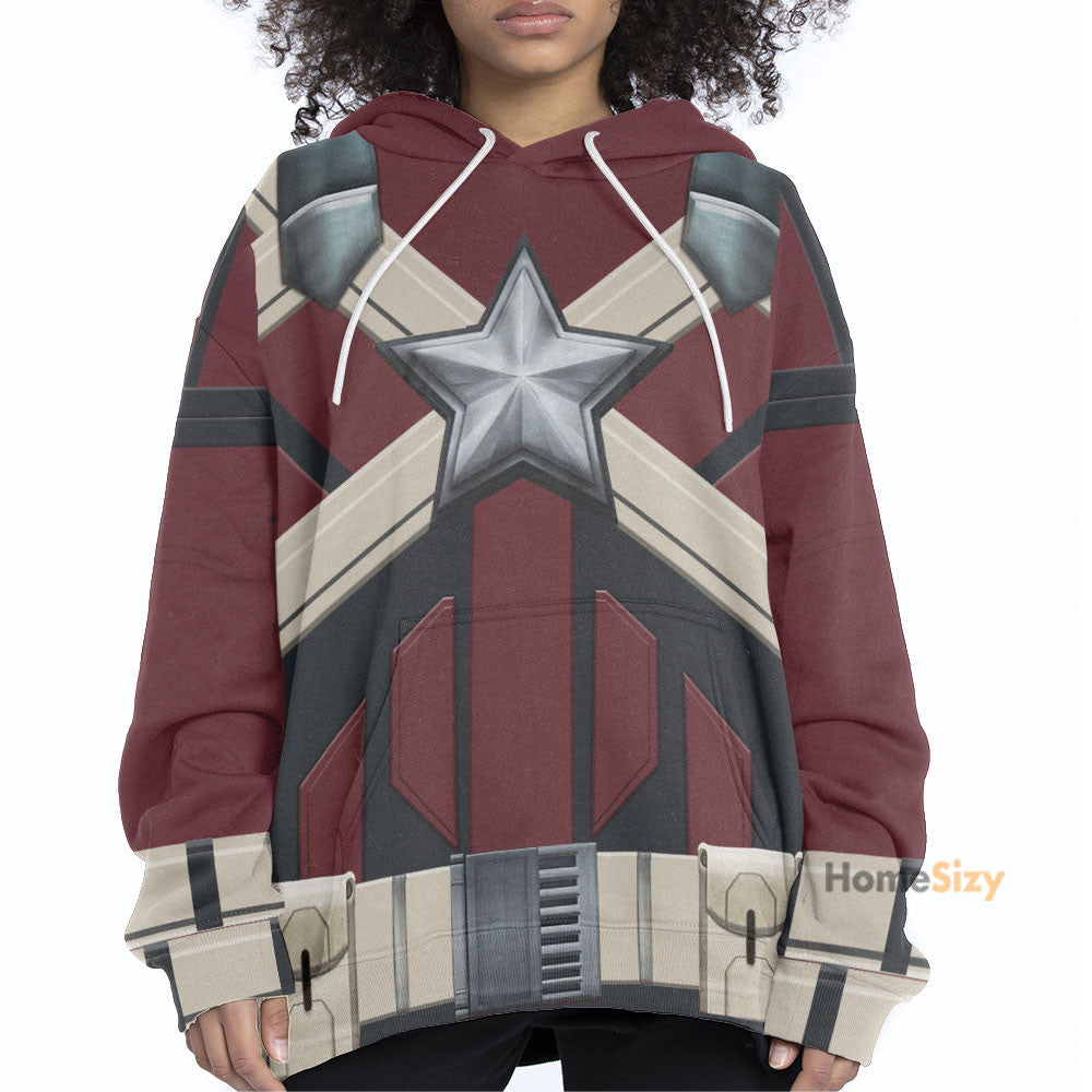 Black Widow Red Guardian Cosplay Costume Tshirt Hoodie QT209220