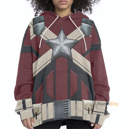 Black Widow Red Guardian Cosplay Costume Tshirt Hoodie QT209220
