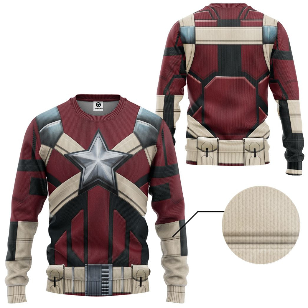 Black Widow Red Guardian Cosplay Costume Tshirt Hoodie QT209220