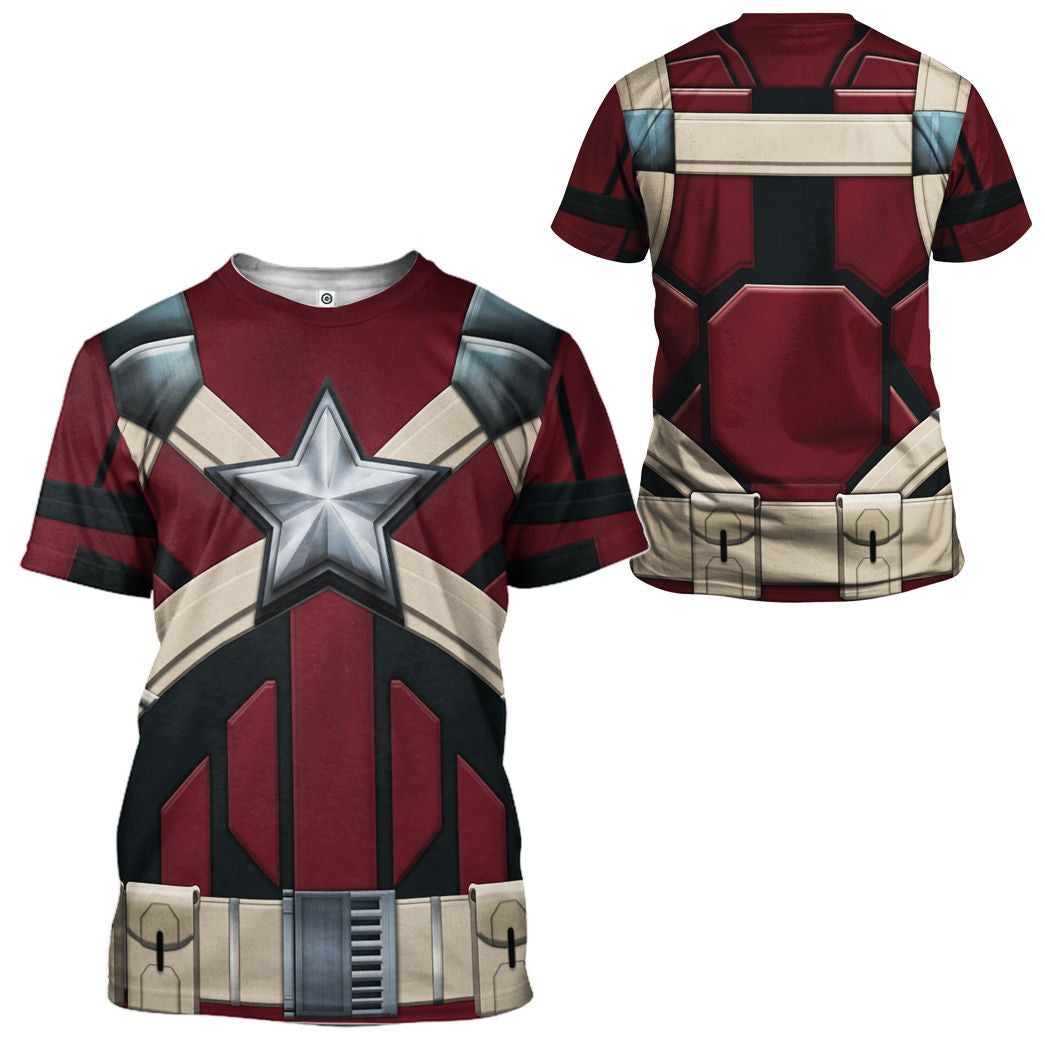 Black Widow Red Guardian Cosplay Costume Tshirt Hoodie QT209220