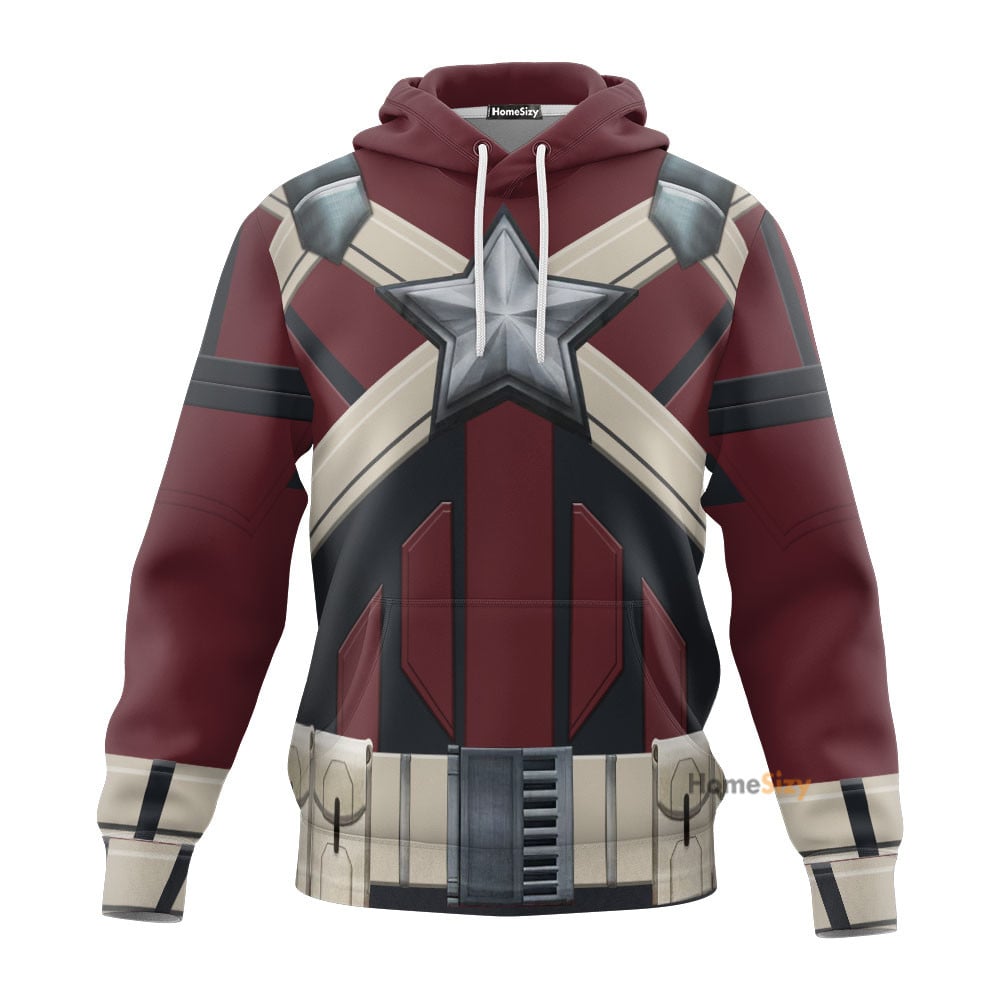 Black Widow Red Guardian Cosplay Costume Tshirt Hoodie QT209220