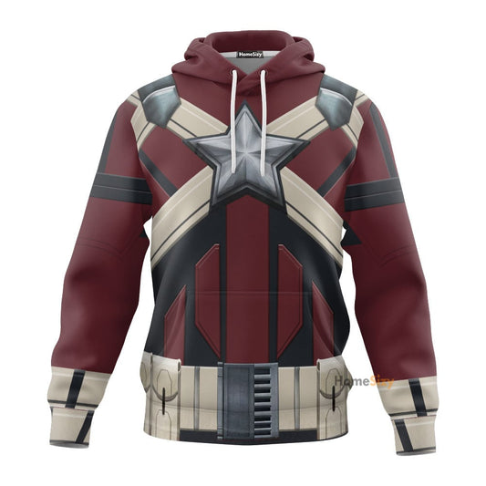 Black Widow Red Guardian Cosplay Costume Tshirt Hoodie QT209220