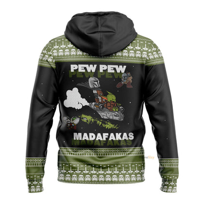 Mando and Baby Star War Ugly Sweater Hoodie QT308743