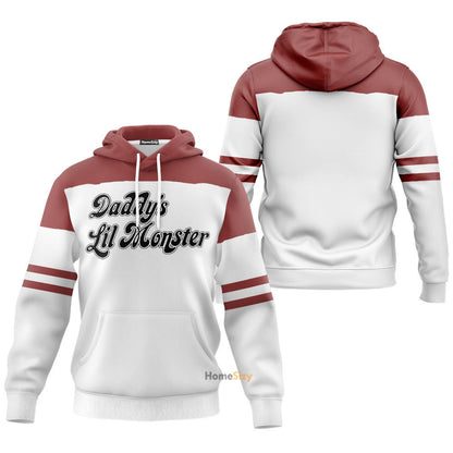Harley Quinn Daddys Lil Monster Cosplay Costume Hoodie QT208178Hf