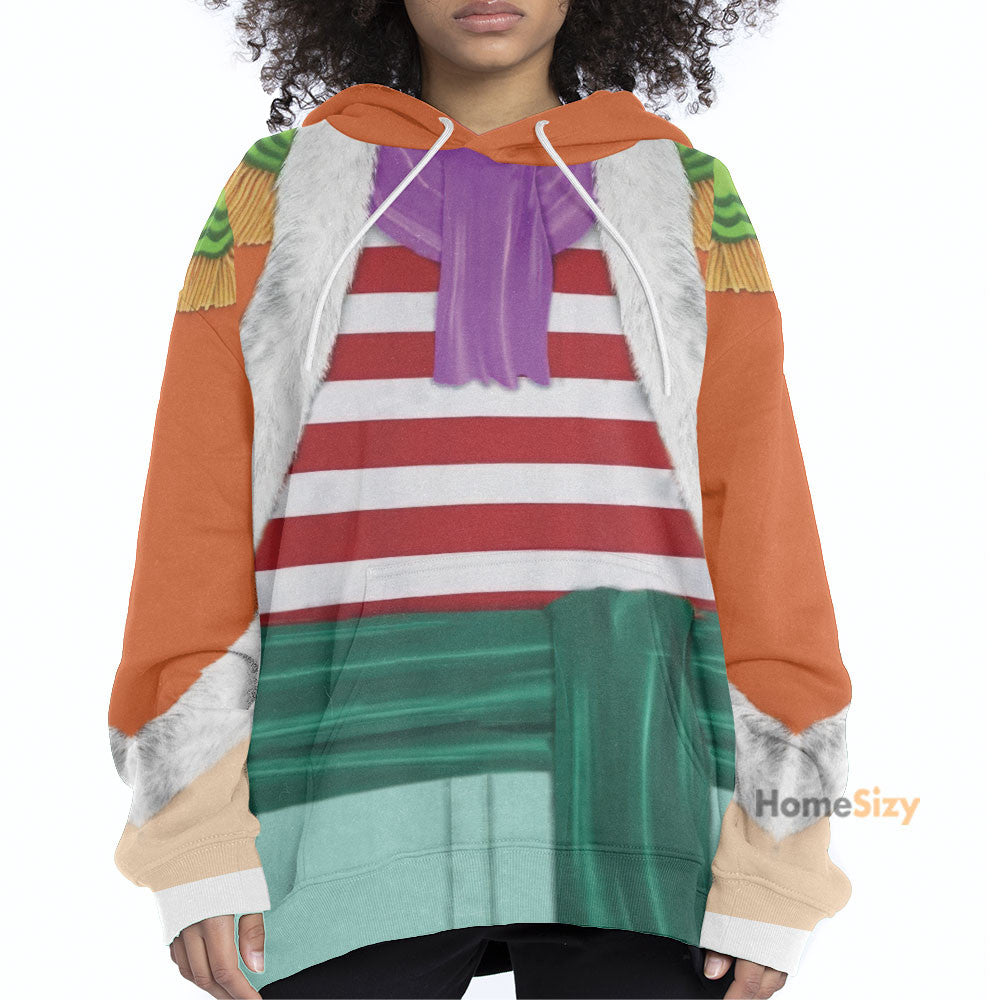 Shichibukai Buggy OnPi Cosplay Costume Tshirt Hoodie QT210666Hf