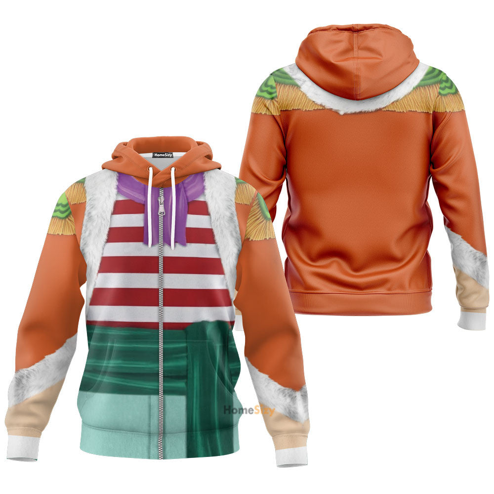 Shichibukai Buggy OnPi Cosplay Costume Tshirt Hoodie QT210666Hf