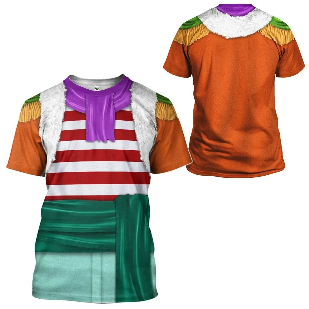 Shichibukai Buggy OnPi Cosplay Costume Tshirt Hoodie QT210666Hf