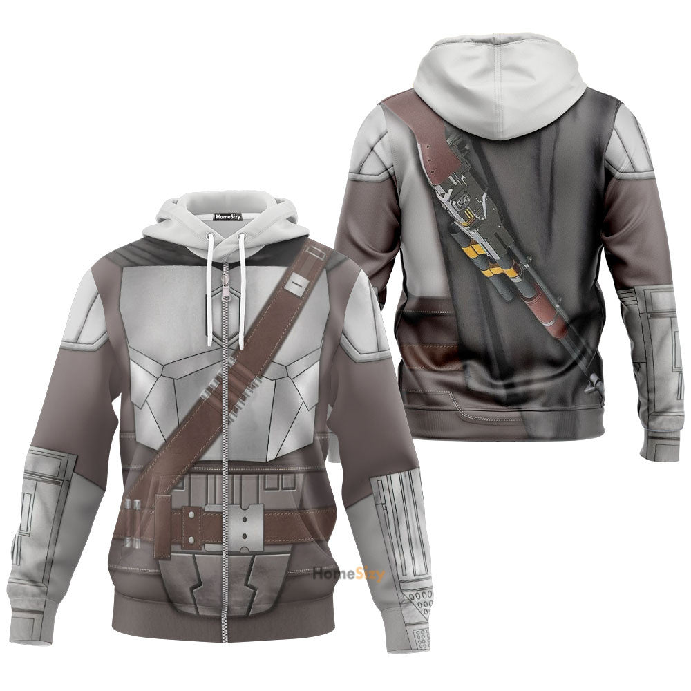 Movie SW The Mandalorian Beskar Cosplay Costume Hoodie QT210577Hf