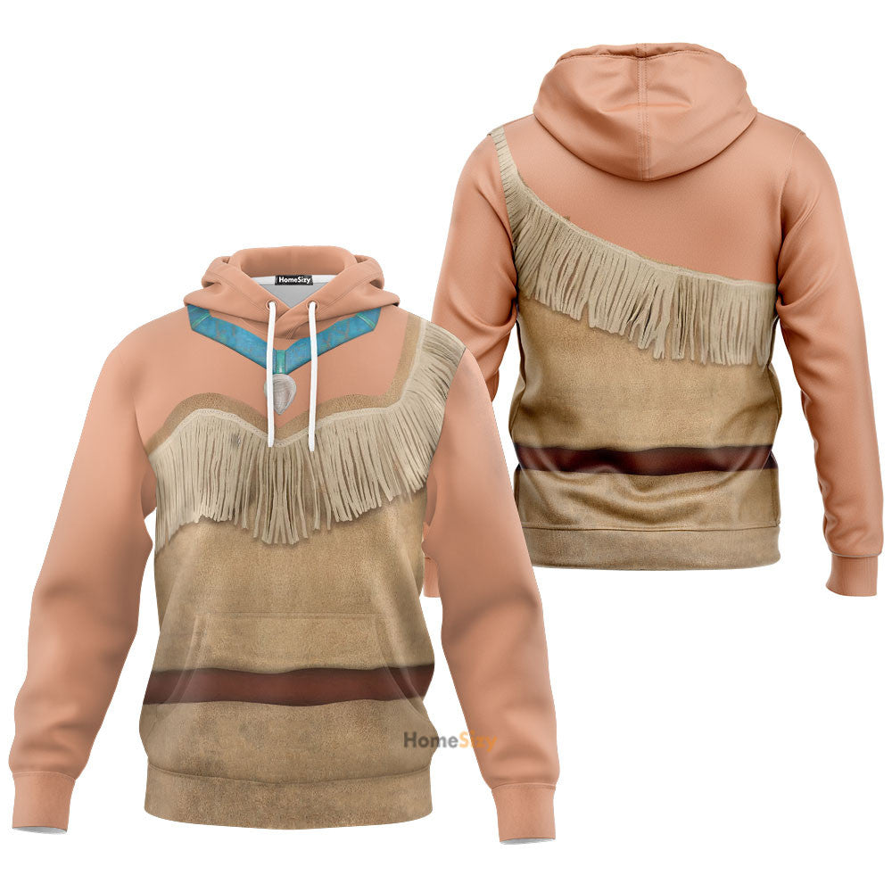 Pocahontas Princess Cosplay Costume Tshirt Hoodie QT210070