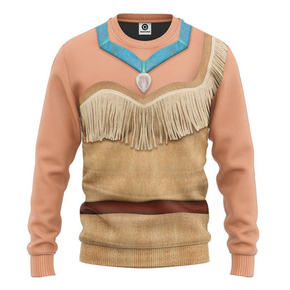 Pocahontas Princess Cosplay Costume Tshirt Hoodie QT210070