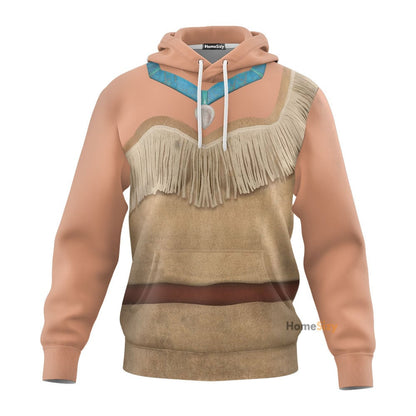 Pocahontas Princess Cosplay Costume Tshirt Hoodie QT210070