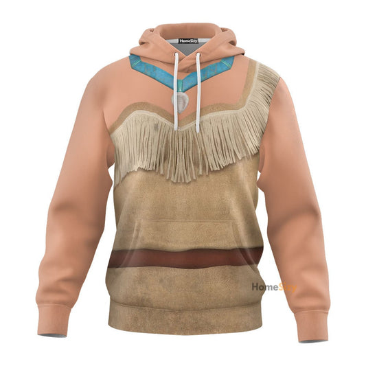 Pocahontas Princess Cosplay Costume Tshirt Hoodie QT210070