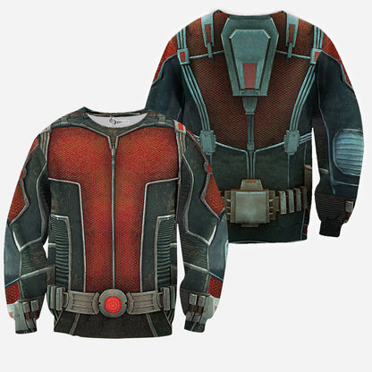 Ant Man Suit Custom Cosplay Costume Tshirt Zip Hoodie Sweatshirt Shorts QT210439Tf