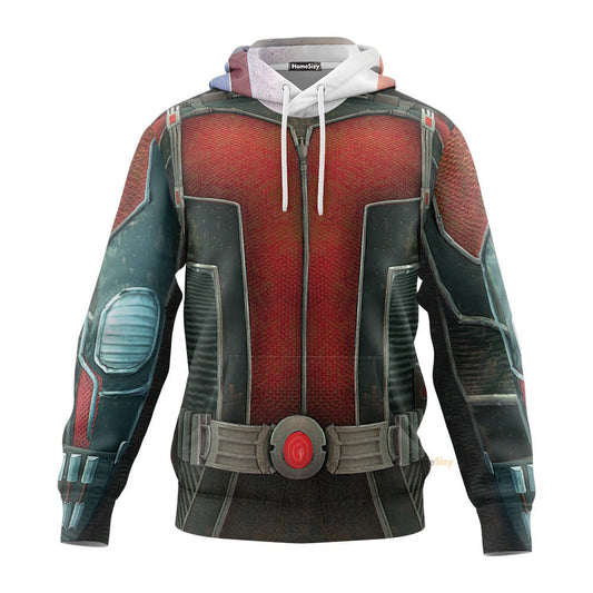 Ant Man Suit Custom Cosplay Costume Tshirt Zip Hoodie Sweatshirt Shorts QT210439Tf