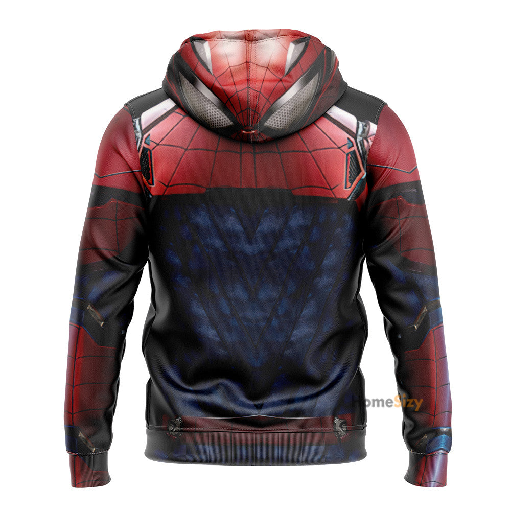 Spider-man Aaron Aikman Armor Cosplay Costume Tshirt Zip Hoodie Sweatshirt QT210420Hf