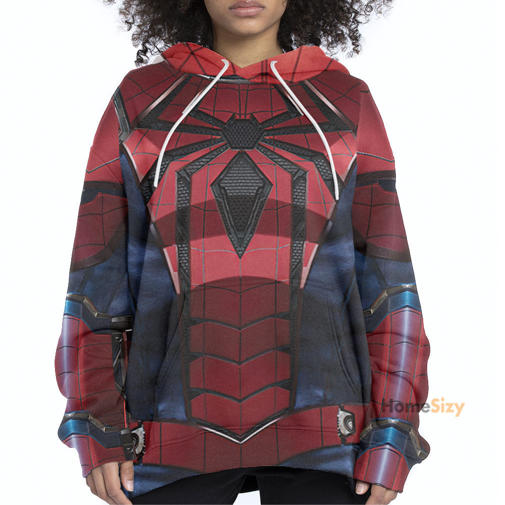 Spider-man Aaron Aikman Armor Cosplay Costume Tshirt Zip Hoodie Sweatshirt QT210420Hf