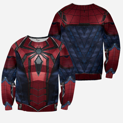 Spider-man Aaron Aikman Armor Cosplay Costume Tshirt Zip Hoodie Sweatshirt QT210420Hf