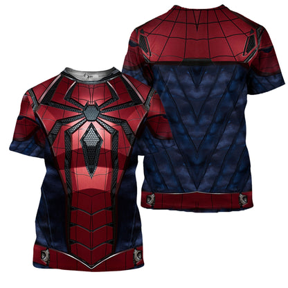 Spider-man Aaron Aikman Armor Cosplay Costume Tshirt Zip Hoodie Sweatshirt QT210420Hf