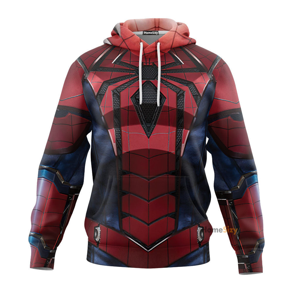 Spider-man Aaron Aikman Armor Cosplay Costume Tshirt Zip Hoodie Sweatshirt QT210420Hf