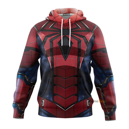 Spider-man Aaron Aikman Armor Cosplay Costume Tshirt Zip Hoodie Sweatshirt QT210420Hf