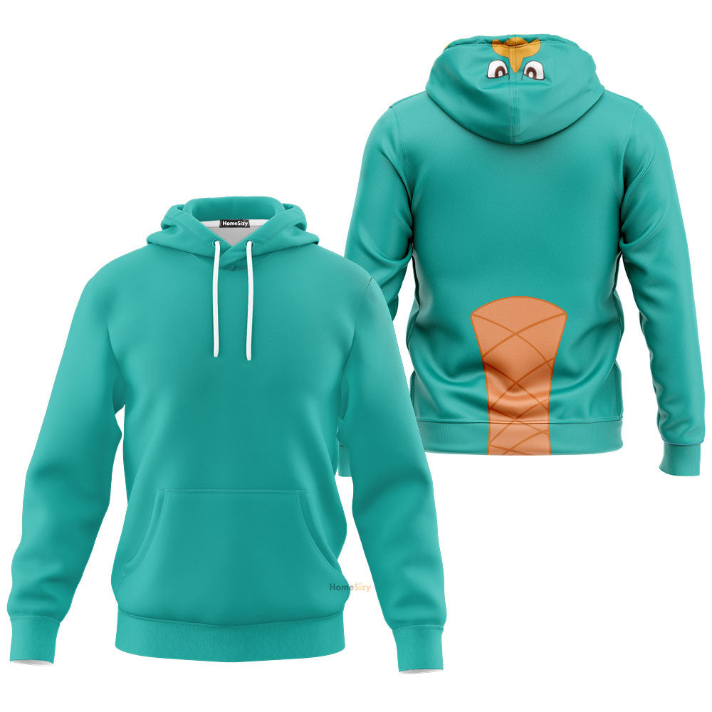  Perry The Platypus Phineas and Ferb - Cosplay Costume Hoodie QT309044