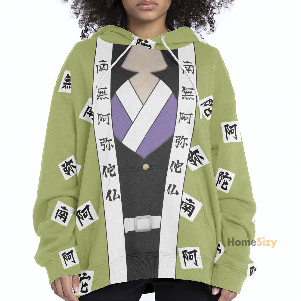 Anime DMSL Kimetsu No Yaiba Stone Hashira Gyoumei Himejima - Cosplay Costume Hoodie QT309679