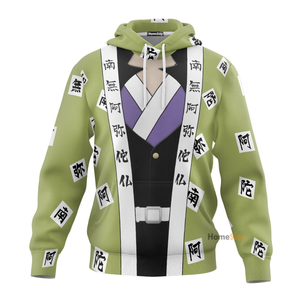 Anime DMSL Kimetsu No Yaiba Stone Hashira Gyoumei Himejima - Cosplay Costume Hoodie QT309679