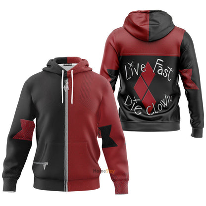  The Suicide Squad Harley Quinn Custom Cosplay Costume Tshirt Hoodie QT208345Hg