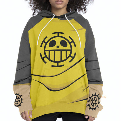  OnPi Trafalgar D.Water Law Custom Cosplay Costume Hoodie Tshirt QT207369Hf