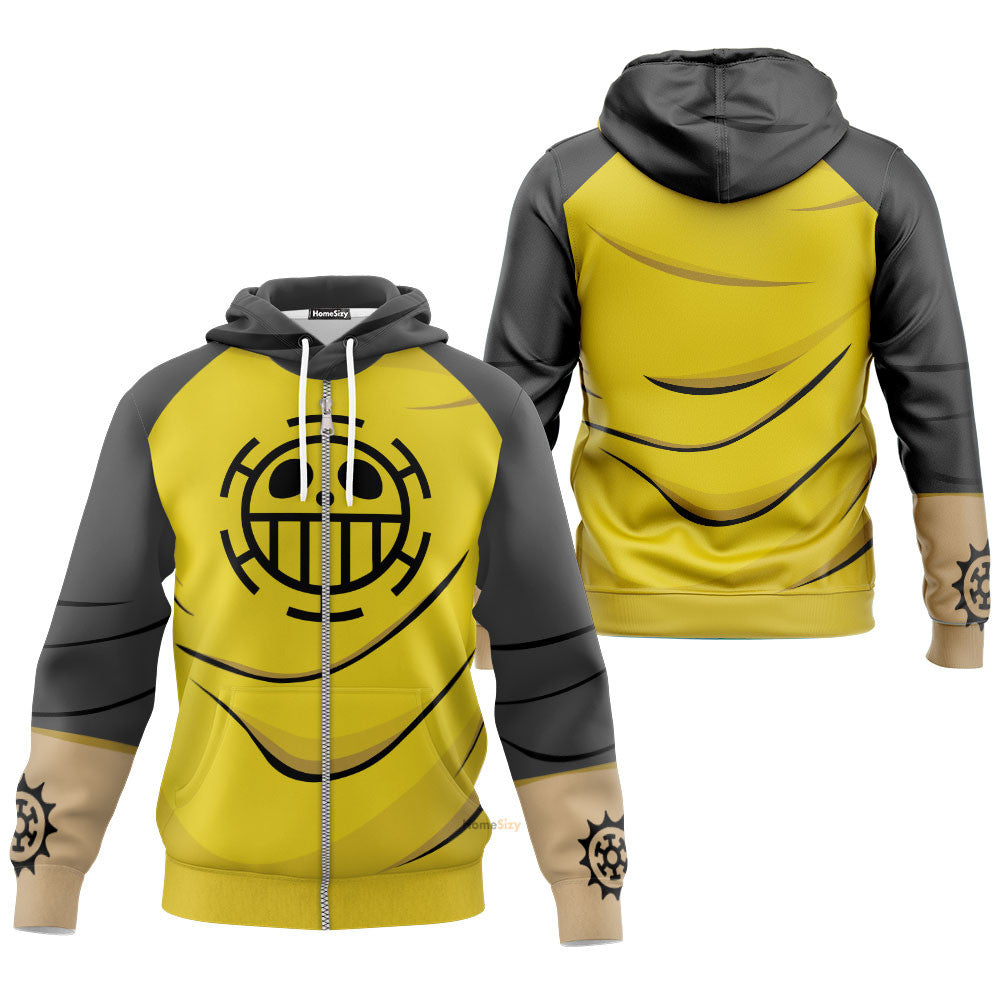  OnPi Trafalgar D.Water Law Custom Cosplay Costume Hoodie Tshirt QT207369Hf