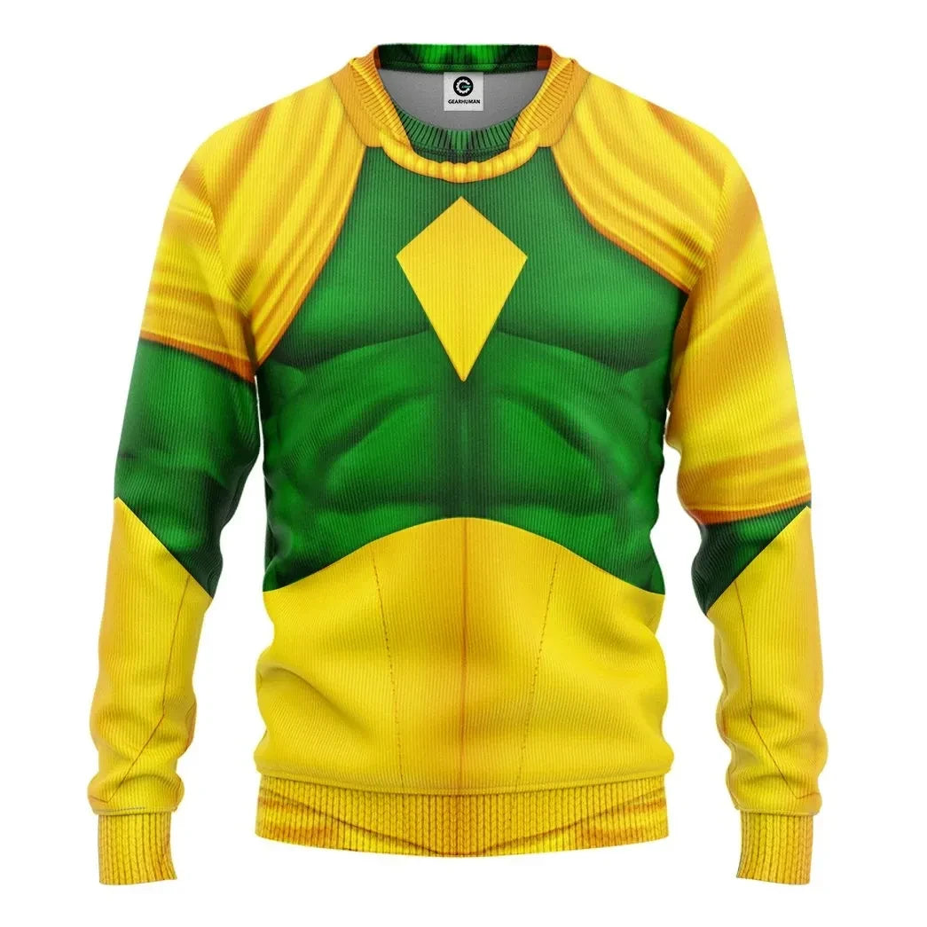  Marvel Vision Comic Suit Custom Cosplay Costume Tshirt Hoodie QT208549Hf