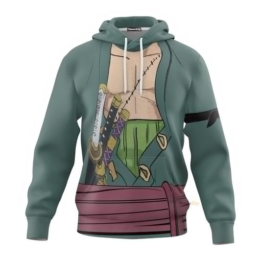 Zoro OnPi Custom Cosplay Costume Hoodie QT209321Hf
