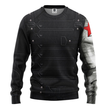  Marvel Bucky Barnes Winter Soldier Custom Cosplay Costume Tshirt Hoodie QT207271Hc