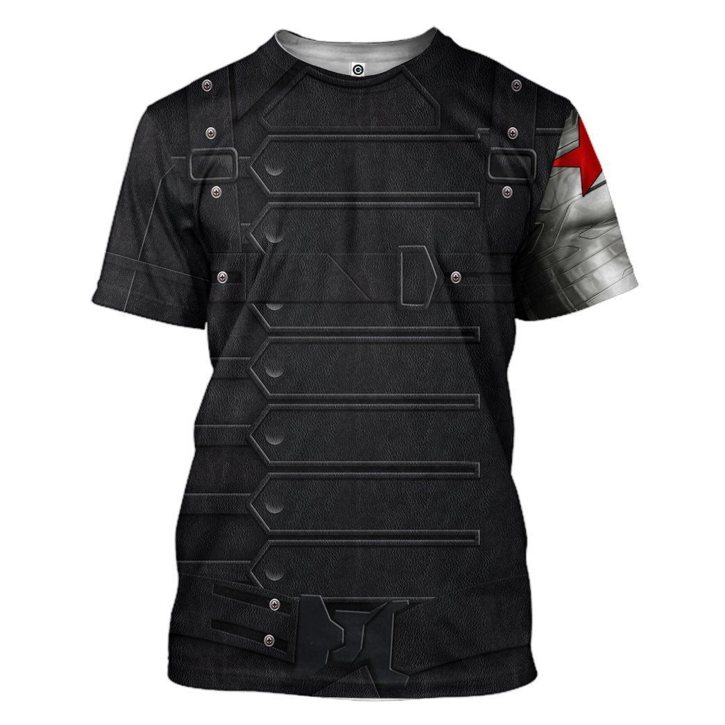  Marvel Bucky Barnes Winter Soldier Custom Cosplay Costume Tshirt Hoodie QT207271Hc