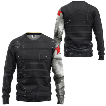  Marvel Bucky Barnes Winter Soldier Custom Cosplay Costume Tshirt Hoodie QT207271Hc