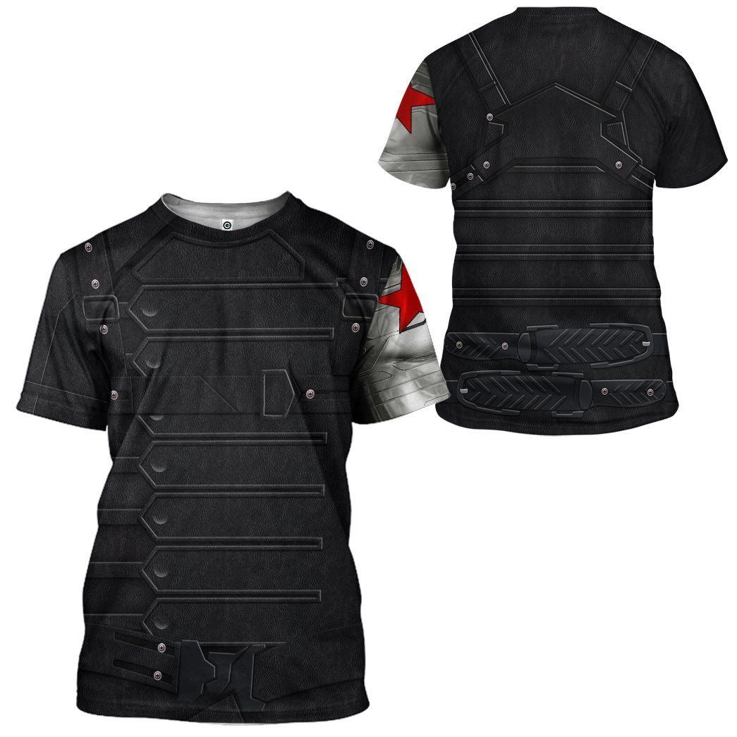  Marvel Bucky Barnes Winter Soldier Custom Cosplay Costume Tshirt Hoodie QT207271Hc