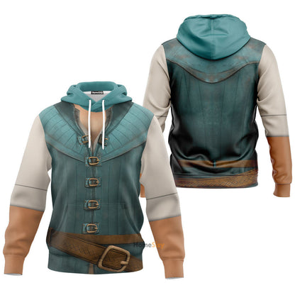  Flynn Rider Prince Rapunzel Custom Cosplay Costume Tshirt Hoodie QT206350Hc
