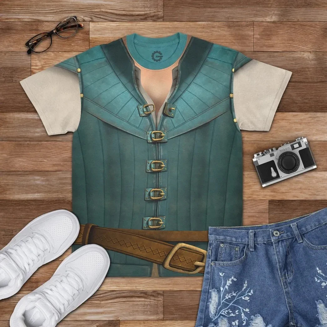  Flynn Rider Prince Rapunzel Custom Cosplay Costume Tshirt Hoodie QT206350Hc