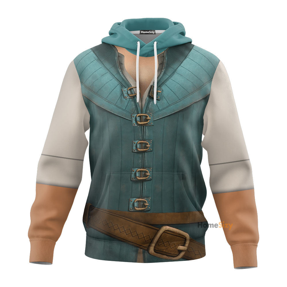 Flynn Rider Prince Rapunzel Custom Cosplay Costume Tshirt Hoodie QT206350Hc