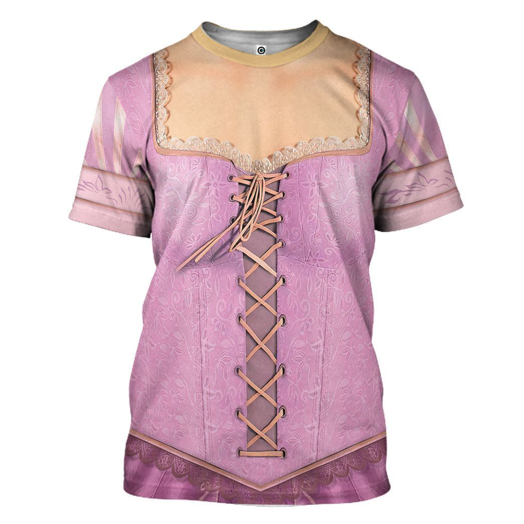  Rapunzel Princess Custom Cosplay Costume Tshirt Hoodie QT208571Hf